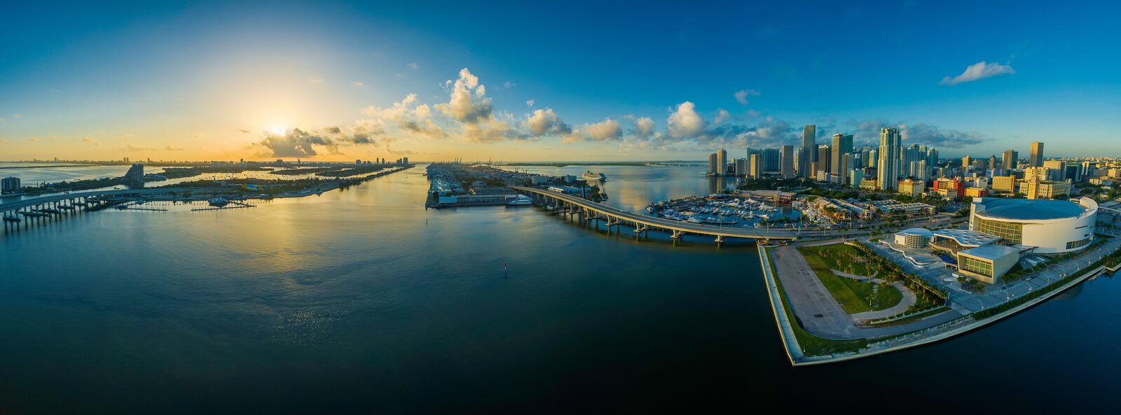 Miami aerial — Brickell vs Edgewater